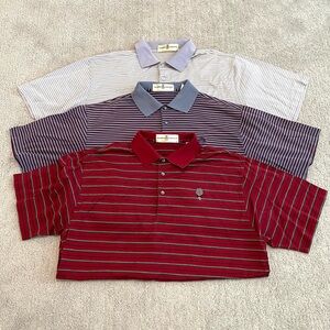 Lot of 3 Fairway & Greene (Size M) Polo Golf Short Sleeve Shirts